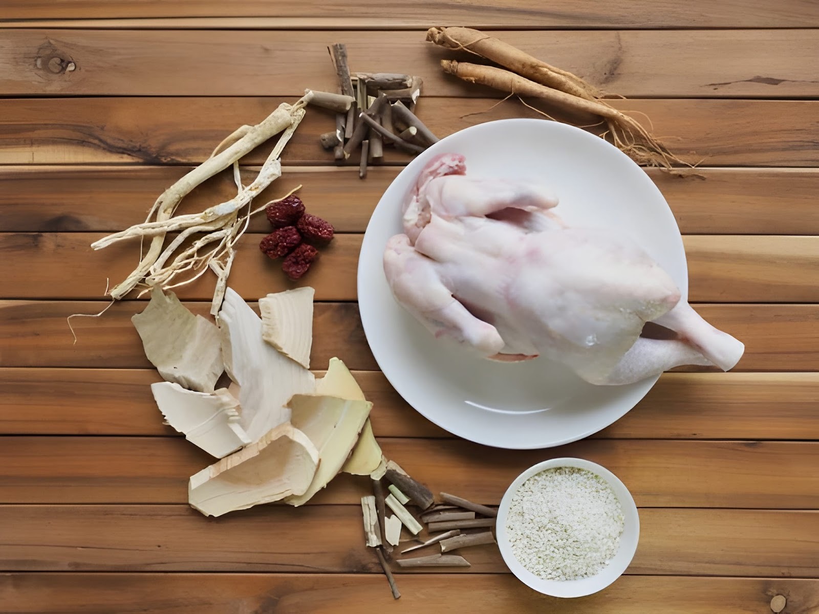 Bahan yang diperlukan untuk masak samgyetang