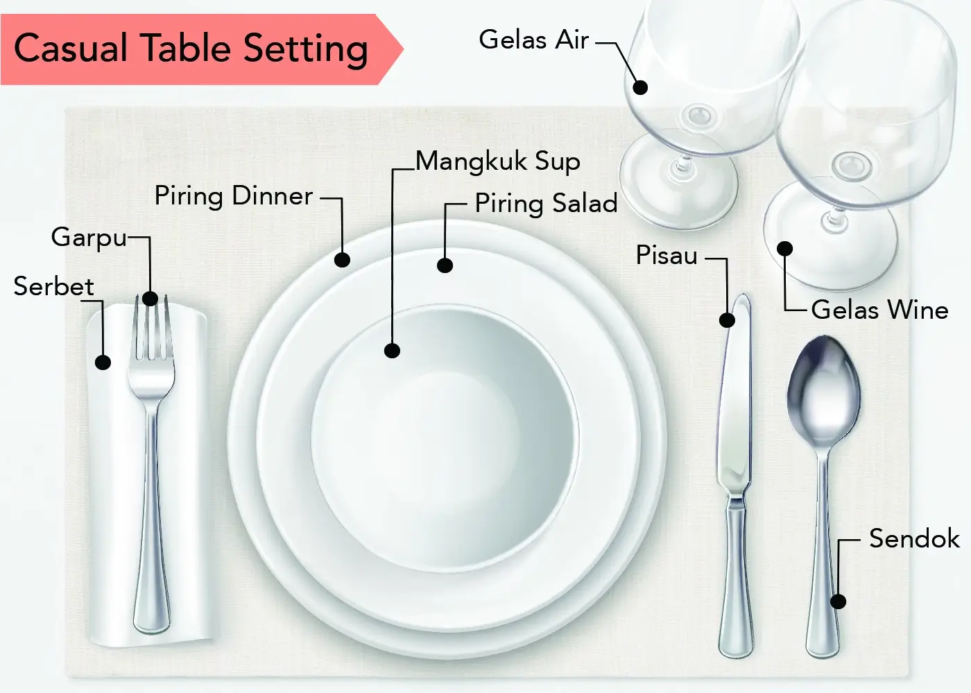 casual table setting